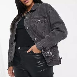 misguided black denim jacket